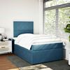 vidaXL Boxspring met matras fluweel blauw 120x200 cm