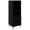 vidaXL Hoge kast Zwart eiken 40 x 36 x 110 cm Bewerkt hout