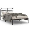 vidaXL Bedframe met hoofdbord metaal zwart 120x190 cm