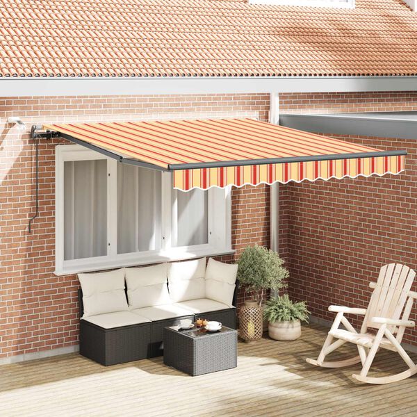vidaXL Luifeldoek met Geel en Oranje 300 x 250 cm Polyester