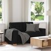vidaXL Loveseat bank 160x77x82 cm stof zwart