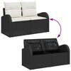 vidaXL Tuin Sofa Set met kussen met opslag 8 pcs Zwart en Cr&egrave;me