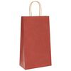 vidaXL Papieren zakken 250 st met hengsels 21x11x36 cm rood