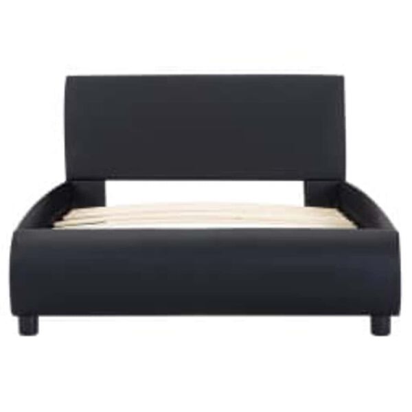 vidaXL Bedframe met LED kunstleer zwart 100x200 cm
