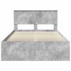 vidaXL Bedframe met hoofdeinde Beton 120 x 200 cm Massief grenenhout