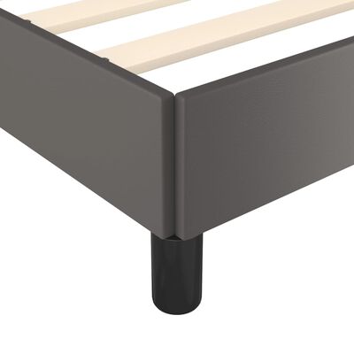 vidaXL Bedframe met hoofdbord kunstleer grijs 120x190 cm