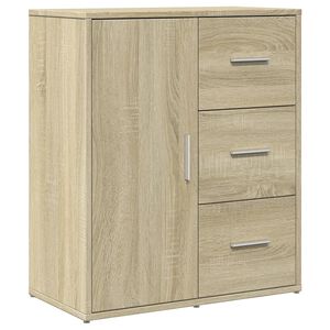 vidaXL Dressoir 60x31x70 cm bewerkt hout sonoma eikenkleurig