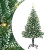 vidaXL Kunstmatige Kerstboom Sneeuw Gevlochten met LED Licht 150 cm
