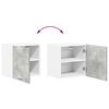 vidaXL Hangkast 2 pcs Beton Grijs en Wit 40 x 31 x 40 cm Bewerkt hout