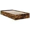 vidaXL Opslag bed met hoofdeinde Beton Grijs 90 x 200 cm Bewerkt hout