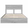vidaXL Opslag bed met lade Grijs Sonoma 150 x 200 cm Bewerkt hout