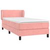 vidaXL Boxspring met matras fluweel roze 80x200 cm