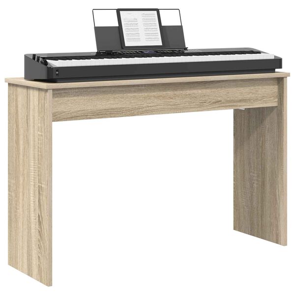 vidaXL Keyboardstand Sonoma Eiken 100 x 32 x 64 cm Bewerkt hout