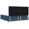 vidaXL LED Box Spring Bed met matras Blauw 200 x 200 cm Stof