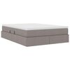 vidaXL Opslag bed met matras met matras Taupe 140 x 200 cm Polyester