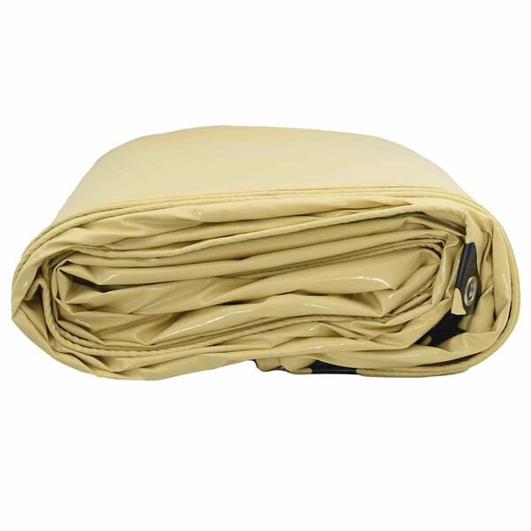 vidaXL Zeil 650g / m&sup2; Beige 1 x 2,5 m Canvas met PVC-coating