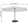 Parasol met draagbare voet aluminium (wit)