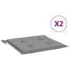 vidaXL Tuinstoelkussens 2 st 40x40x3 cm oxford stof grijs