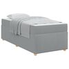vidaXL Bedframe met matras Lichtgrijs 90 x 190 cm Stof