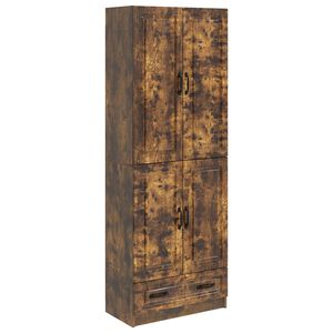 vidaXL Kastenset 2 st Gerookt eiken 66 x 34,5 x 92 cm Bewerkt hout