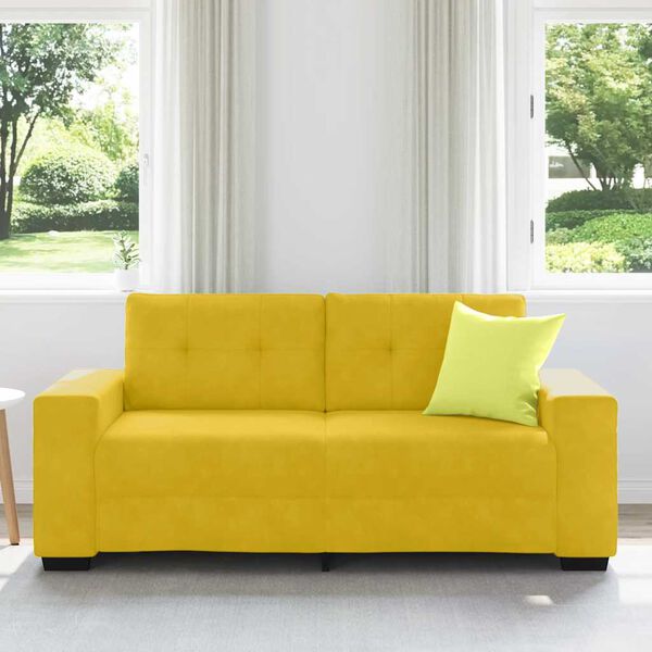 vidaXL Loveseat Sofa Geel 140 cm Fluweel