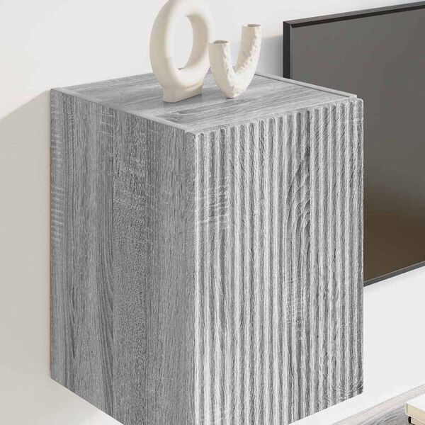 vidaXL TV Wandkast Grijs Sonoma 30 x 31 x 40 cm Bewerkt hout