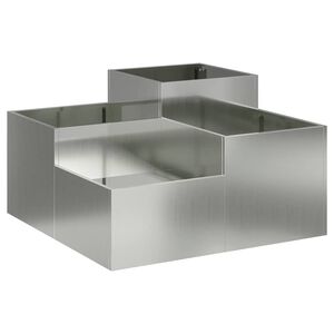 vidaXL Plantenbak Zilver 80 x 80 x 48 cm Gegalvaniseerd staal