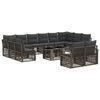 vidaXL Tuinbankenset 13 st Grijs en Donkergrijs 100 x 55 x 73 cm