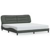 vidaXL Bedframe met LED zonder matras "Hvar" 200x200 cm stof donkergrijs