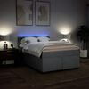 vidaXL Boxspring met matras stof lichtgrijs 140x190 cm