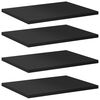 vidaXL Wandschappen 4 st 40x30x1,5 cm spaanplaat hoogglans zwart