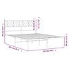 vidaXL Bedframe met hoofdbord metaal wit 120x200 cm