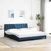 vidaXL Bedframe zonder matras "Hanko" stof blauw 180x200 cm