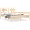 vidaXL Bedframe met hoofdbord massief hout