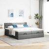 vidaXL Ottoman bed met matrassen 160x200cm stof donkergrijs