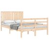 vidaXL Bedframe met hoofdbord massief hout 120x200 cm