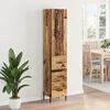 vidaXL Highboard met lade Oud Hout 34,5 x 34 x 180 cm Bewerkt hout