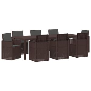 vidaXL Tuin eettafelset 9 st Bruin en antracietkleurig PP