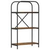 vidaXL Boekenkast 3-laags 60 x 30 x 109 cm Bewerkt hout Gerookt eiken