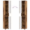 vidaXL Badkamer Kast Oud Hout 30,5 x 30 x 195 cm Bewerkt hout
