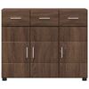 vidaXL Dressoir met plank Bruin Eiken 88,5 x 30,5 x 73 cm Bewerkt hout