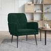 vidaXL Fauteuil 62x79x79 cm fluweel donkergroen