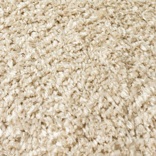 vidaXL Vloerkleed shaggy hoogpolig 50 mm 120x170 cm beige