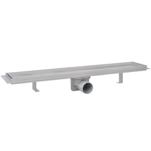 vidaXL Doucheafvoer 2 st rechthoekig 630x140 mm roestvrij staal