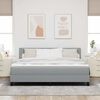 vidaXL Boxspringbed met matras Lichtgrijs 180 x 200 cm Stof
