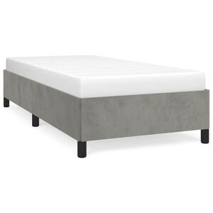 vidaXL Bedframe zonder matras 80x200 cm fluweel lichtgrijs