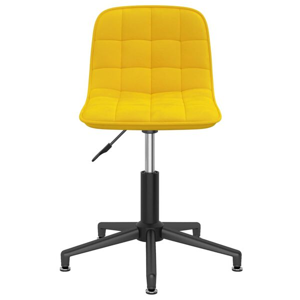 vidaXL Eetkamerstoelen draaibaar 2 st fluweel geel