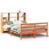 vidaXL Bed met boekenkast zonder matras hout wasbruin 150x200 cm