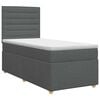 vidaXL Boxspringbed met matras met hoofdeinde Donkergrijs Enkel Stof