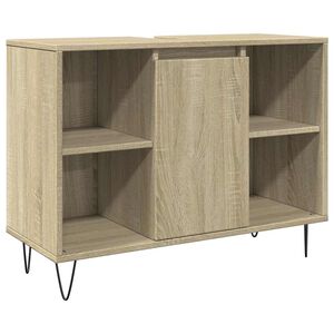vidaXL Badkamerkast 80x33x60 cm bewerkt hout sonoma eikenkleurig